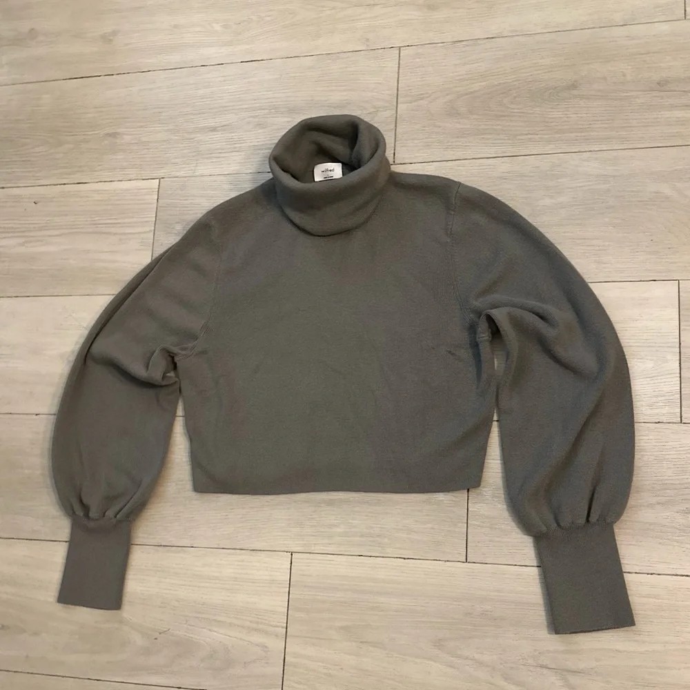 Wilfred Wool/Cotton‎ blend Brown Turtleneck Sweater Large - Picture 3 of 8